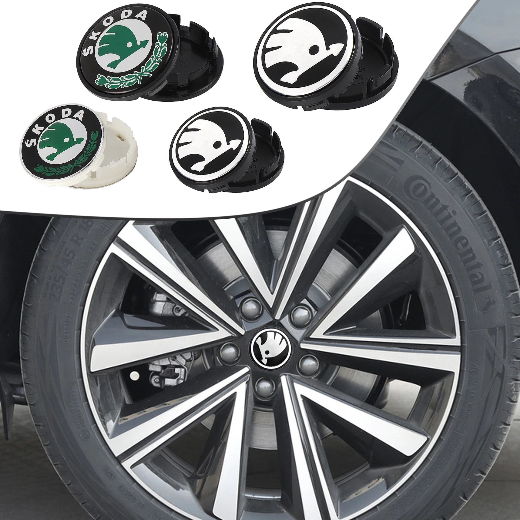 4 шт. центральная крышка ступицы автомобиля значок стиль аксессуары для Skoda Vision-E