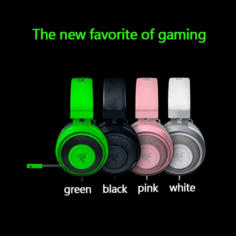 Новинка Kraken Pro V2 прозрачные белые Игровые наушники с кошачьими ушками стерео