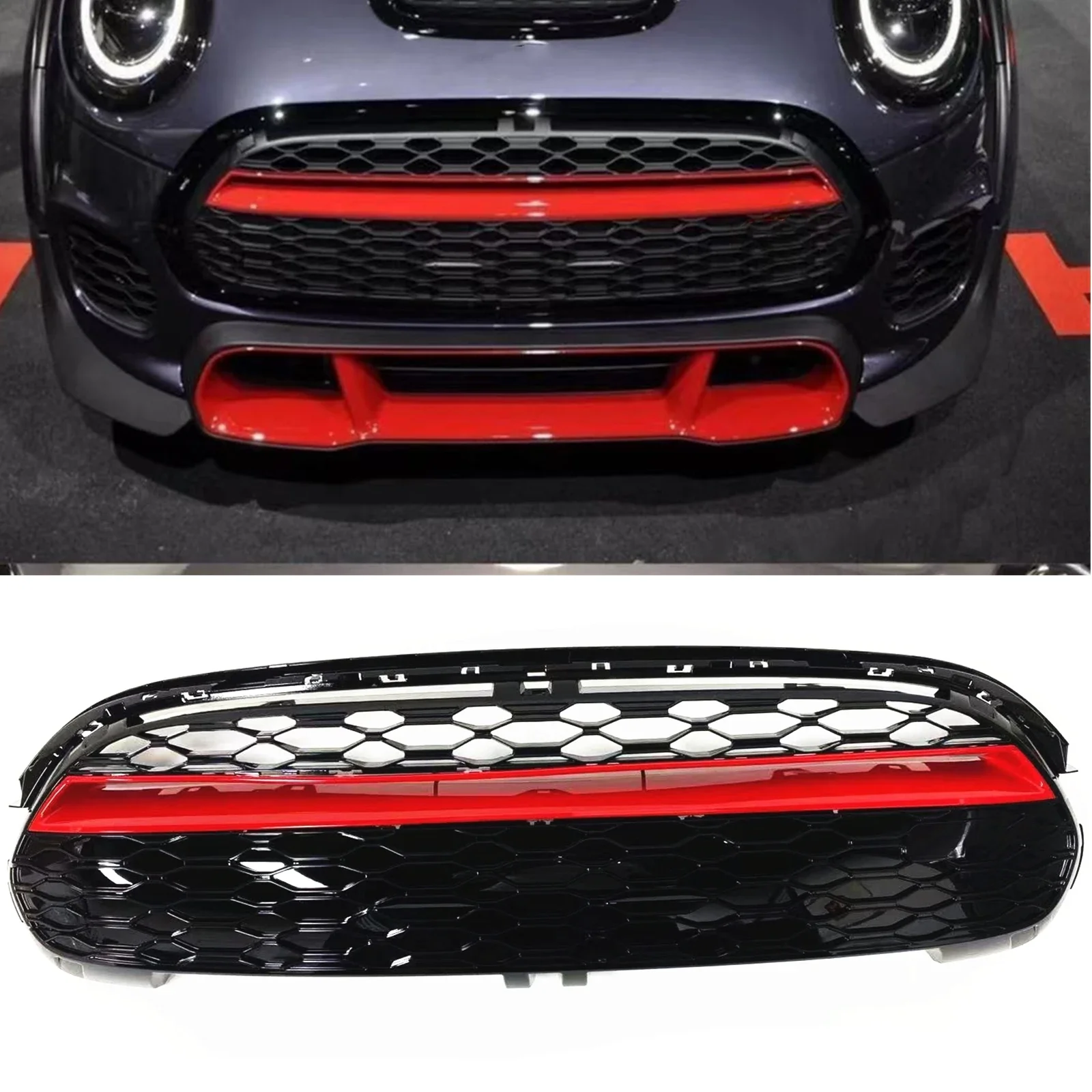 Новый! Передняя решетка для BMW MINI COOPER F55 2015 2016 2017 2018 2019 2020 F56 2014-2020 F57 верхний бампер