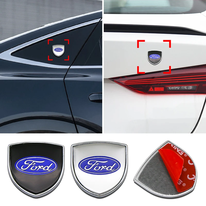 Фото 3D металлическая эмблема-наклейка для автомобиля, аксессуар для Ford Focus, Mondeo, Escort, Fiesta, Edge, Mustang, Kuga, Explorer, MK2, MK7, Premium №1
