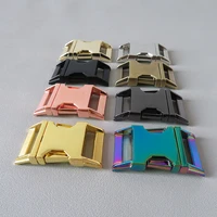 1pc 25mm webbing metal release buckle for paracord bracelet pet dog collar sewing outdoor diy accessories seat belt lock clasp