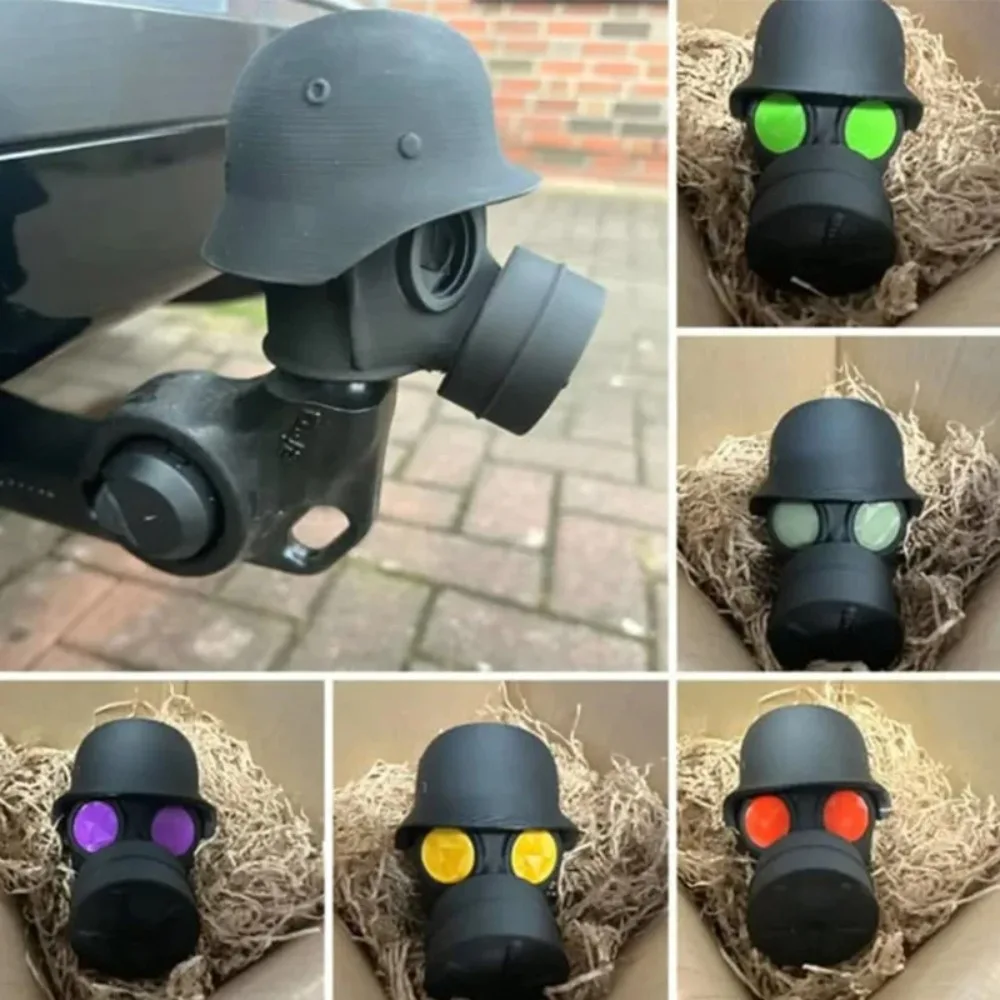 Фото Шаровая крышка сцепного устройства прицепа с 3D-печатью предотвращает ржавчину трубки приемника, крышка сцепного устройства прицепа со стальным шлемом и противогазом №3