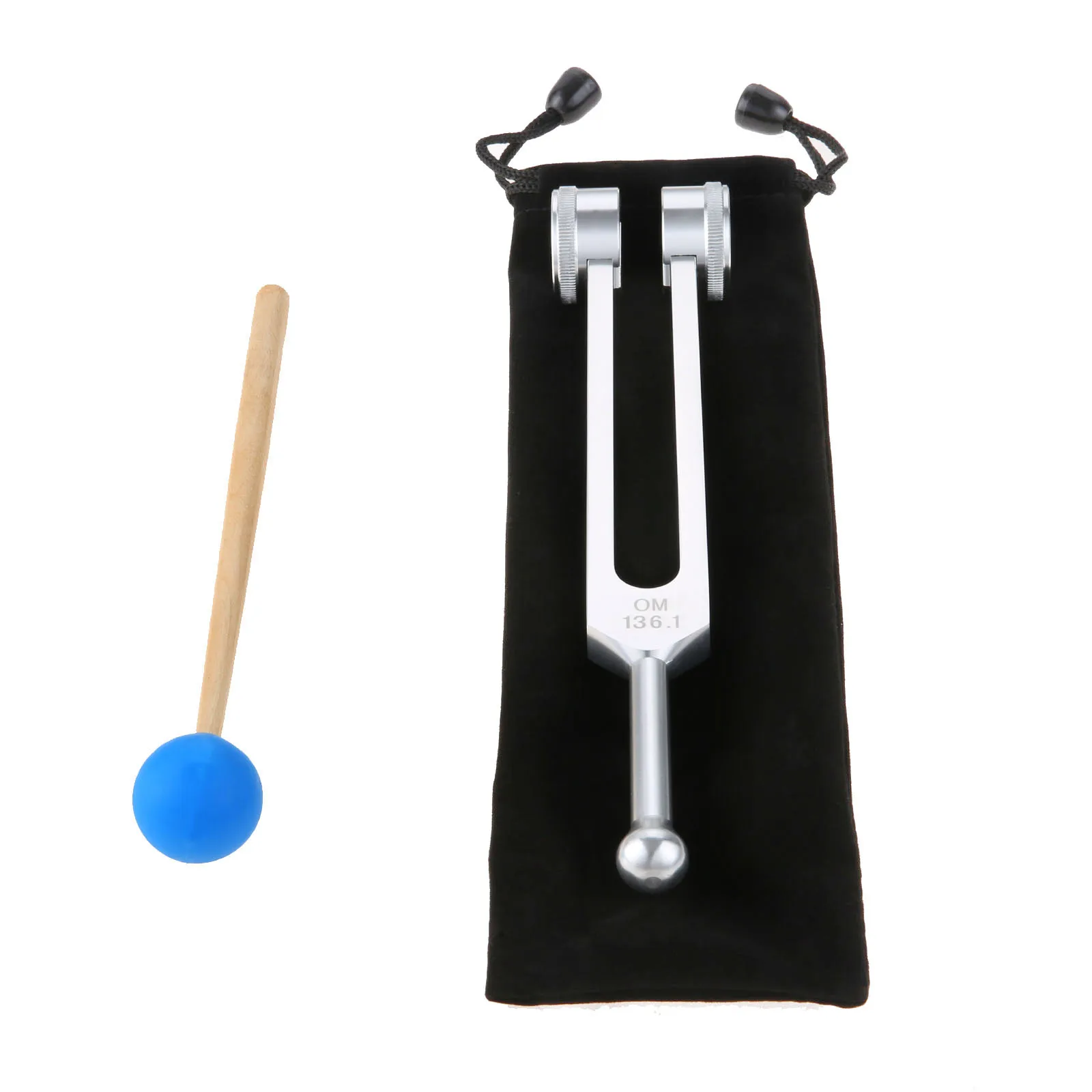 

Вилка из сплава 136,1 Гц с силиконовым молотком, мягкая сумка, утяжеленная чакра, звукоисцеляющий музыкальный инструмент для йоги