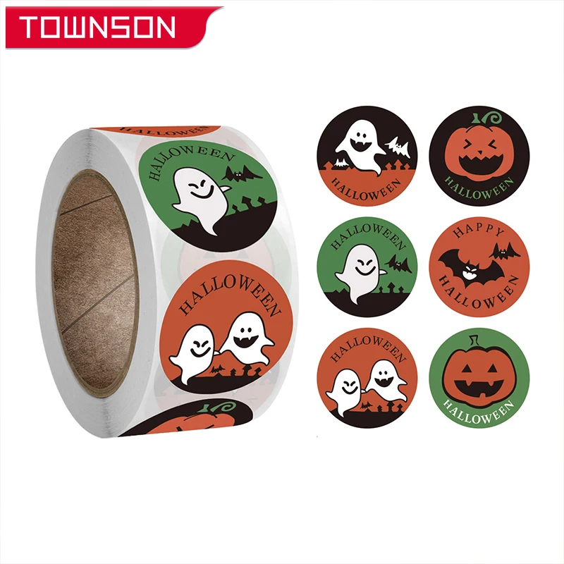 500Pcs Halloween Decoration Stickers Candy Bag Seal Sticker Party Children Gift Toy Sealing |