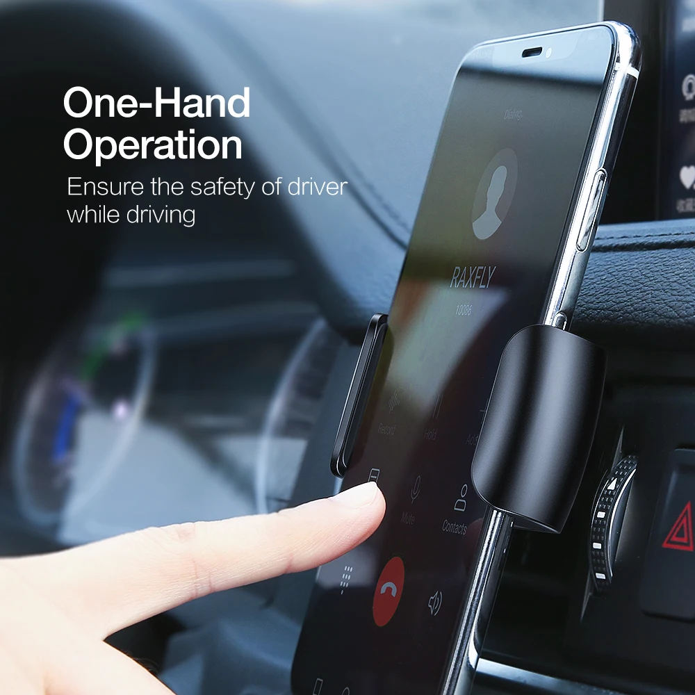 RAXFLY Mini Car Phone Holder For iPhone 14 13 12 Air Vent Mount Car Holder Adjustable Holders Universal For Mobile Phone Stand