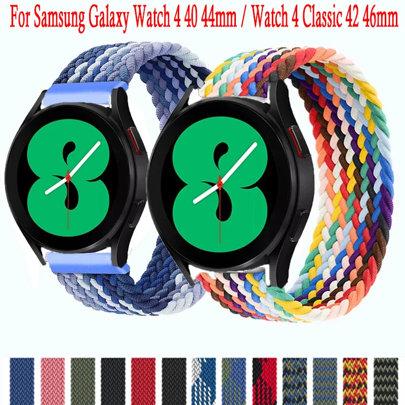 

Braided Solo Loop Band for Samsung Galaxy Watch 4 Classic 46mm 42mm Bracelet For Samsung Galaxy Watch 4 40mm 44mm Nylon Strap
