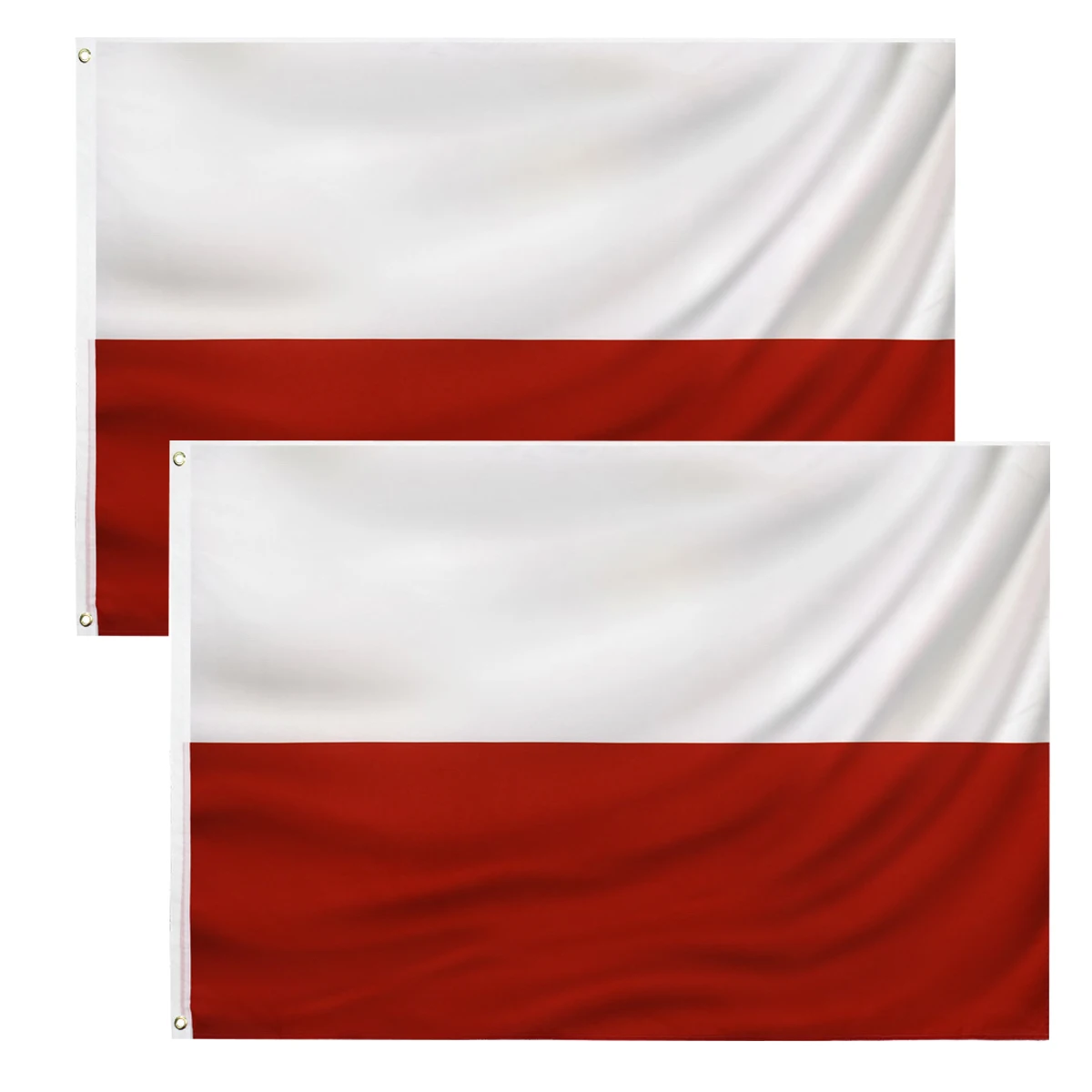 

2pcs Poland Flag 90x150cm Polish National Flags Polyester Vivid Color and Fade Proof with Brass Grommets