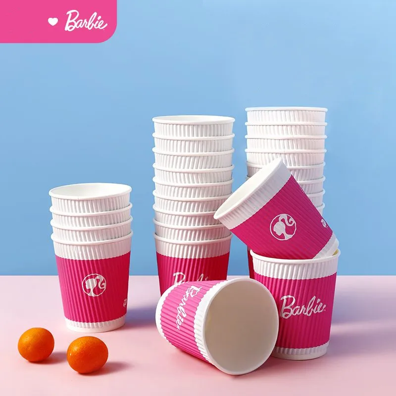 24 шт. бумажные стаканы Барби для девочек