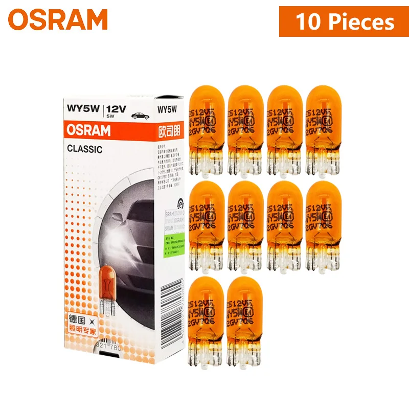 

OSRAM Original T10 W5W Amber Standard Interior Light Resver Lamp Yellow Turn Signal Bulb 12V 5W W2.1x9.5d 2827 Wholesale 10pcs