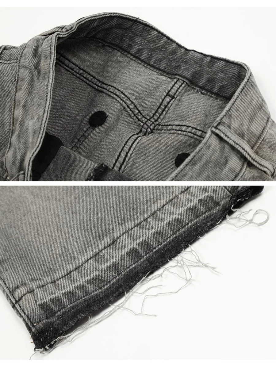 Four Seasons Jeans Unisex Print Hip Hop Loose Straight Trousers Fashion Streetwear Ins Hot Selling Men's Jeans Y2k Clothes Denim