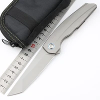 new high hardness bear head powder steel m390 folding knife stone wash surface wilderness survival camping portable knives