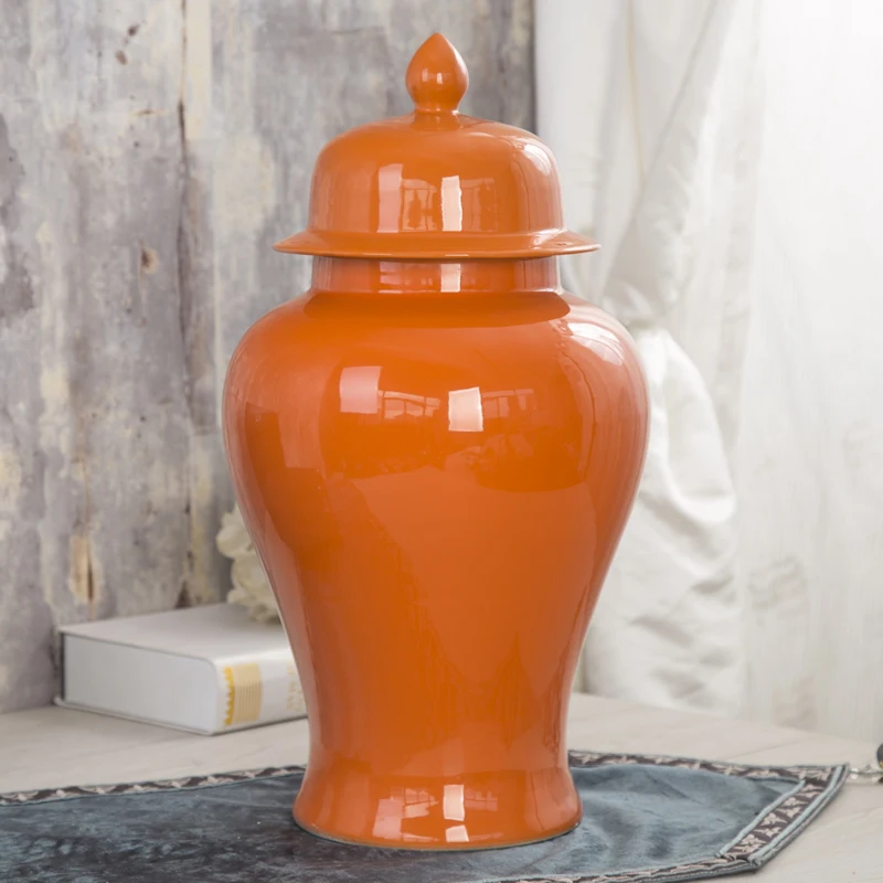 

Китайский монохромный ваза оранжевый имбирь банки для дома декоративная банка вазы однотонные Цвет керамический горшок с двойным остеклением настольная ваза для цветов, свадебные центральным 13 Inc