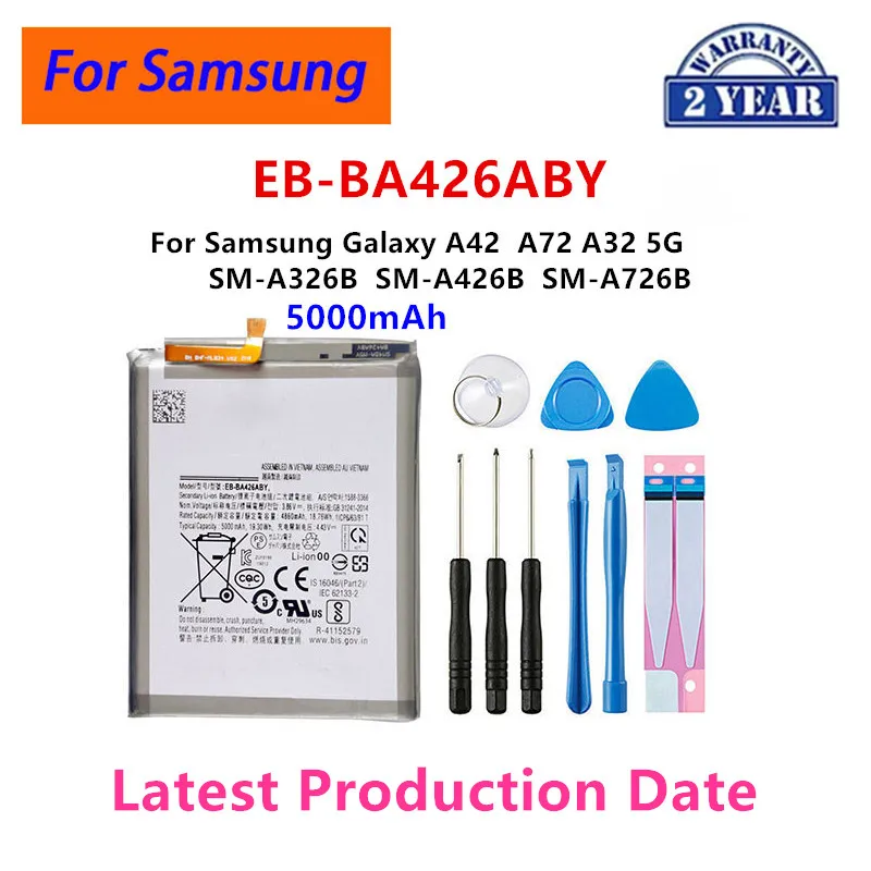 Фото Новая аккумуляторная батарея повышенной емкости EB-BA546ABY EB-BA156ABY EB-BA246ABY для Samsung Galaxy A54 A34 5G A24 A51 A42 A32 A25 A13 A15 №3