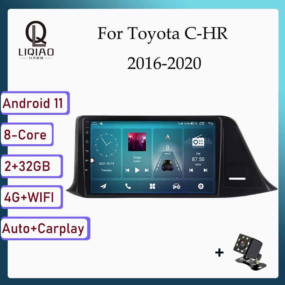 

Carplay Auto Car Radio For Toyota C-HR CHR 2016 - 2020 LHD Android Car Multimedia DVD Player Head Unit GPS Navi USB Split Screen