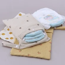 Multifunctional Baby Diaper Bag Organizer Reusable Cartoon Print Mummy Storage Nappy Bag for Disposable diaper Clothing