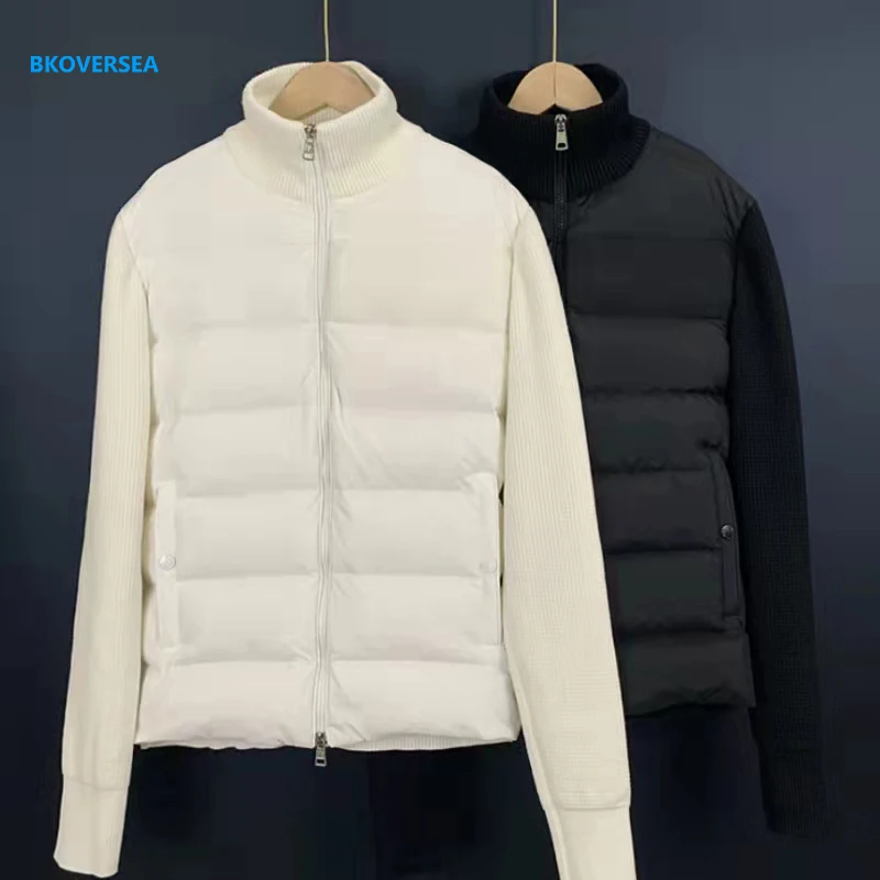 

Мужской новый весенне-осенний роскошный высококачественный вязаный свитер с высоким воротником