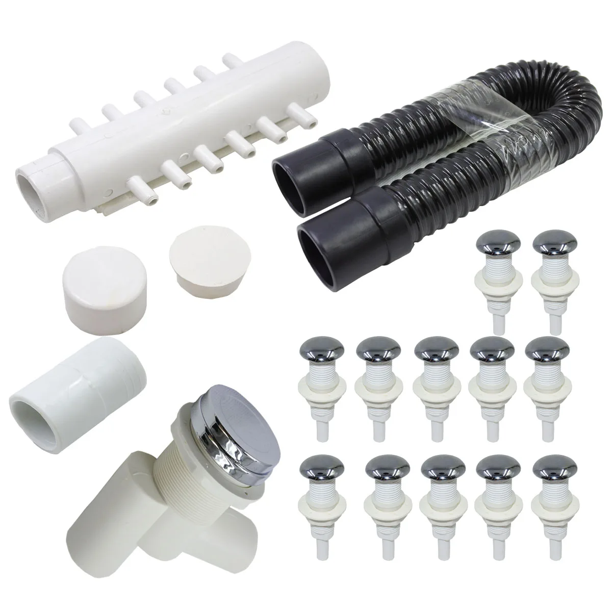 

Spa massage tub nozzle suit ,such as air jet/air distributor/water valve/tub pipe,Suitable for all types of massage bathtub
