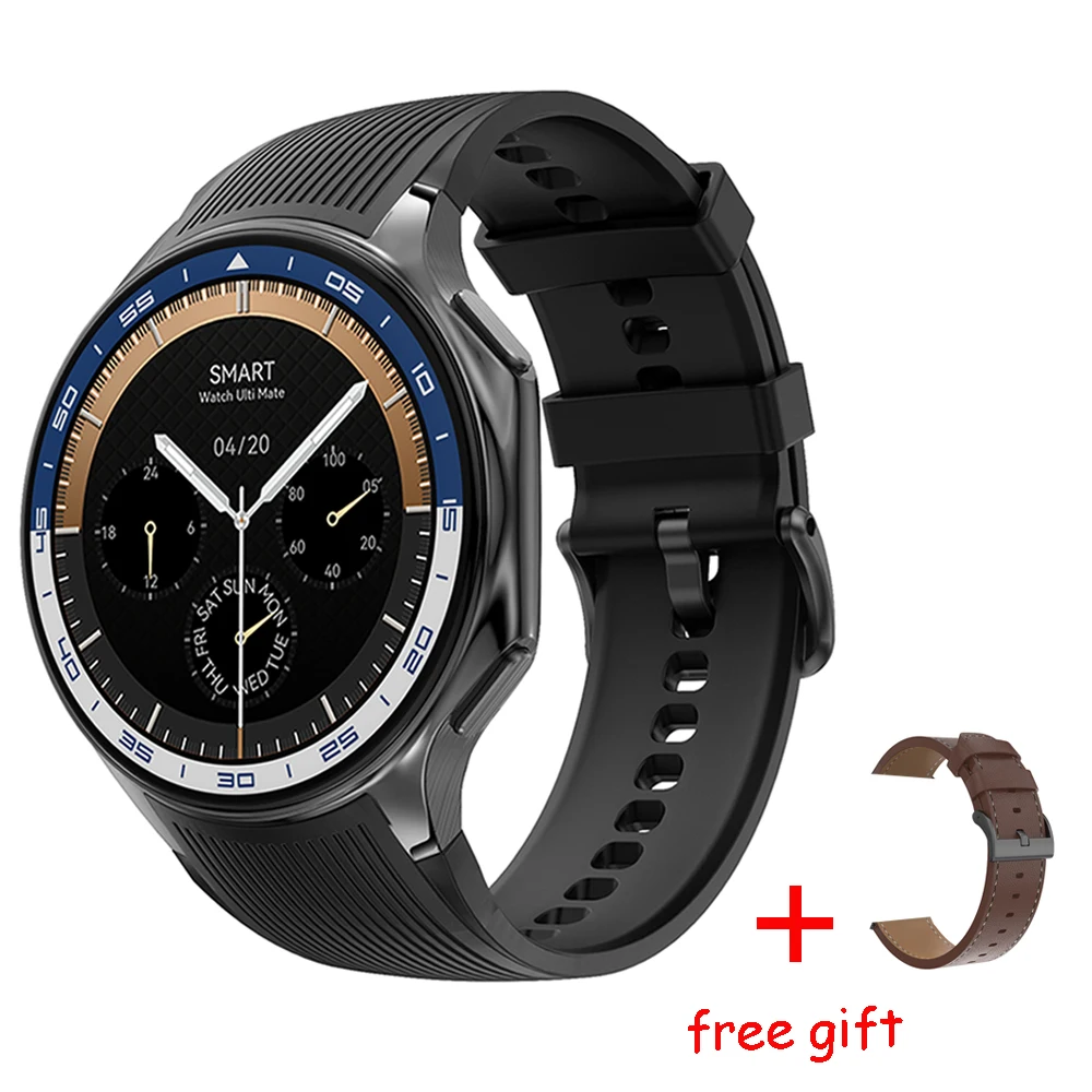 Фото Умные часы YLL-DT Watch X с AMOLED-экраном 1,43 дюйма, 4 ГБ памяти, измерением пульса, Bluetooth-звонками, водонепроницаемостью, голосовым помощником, для мужчин, спортивные смарт-часы №3