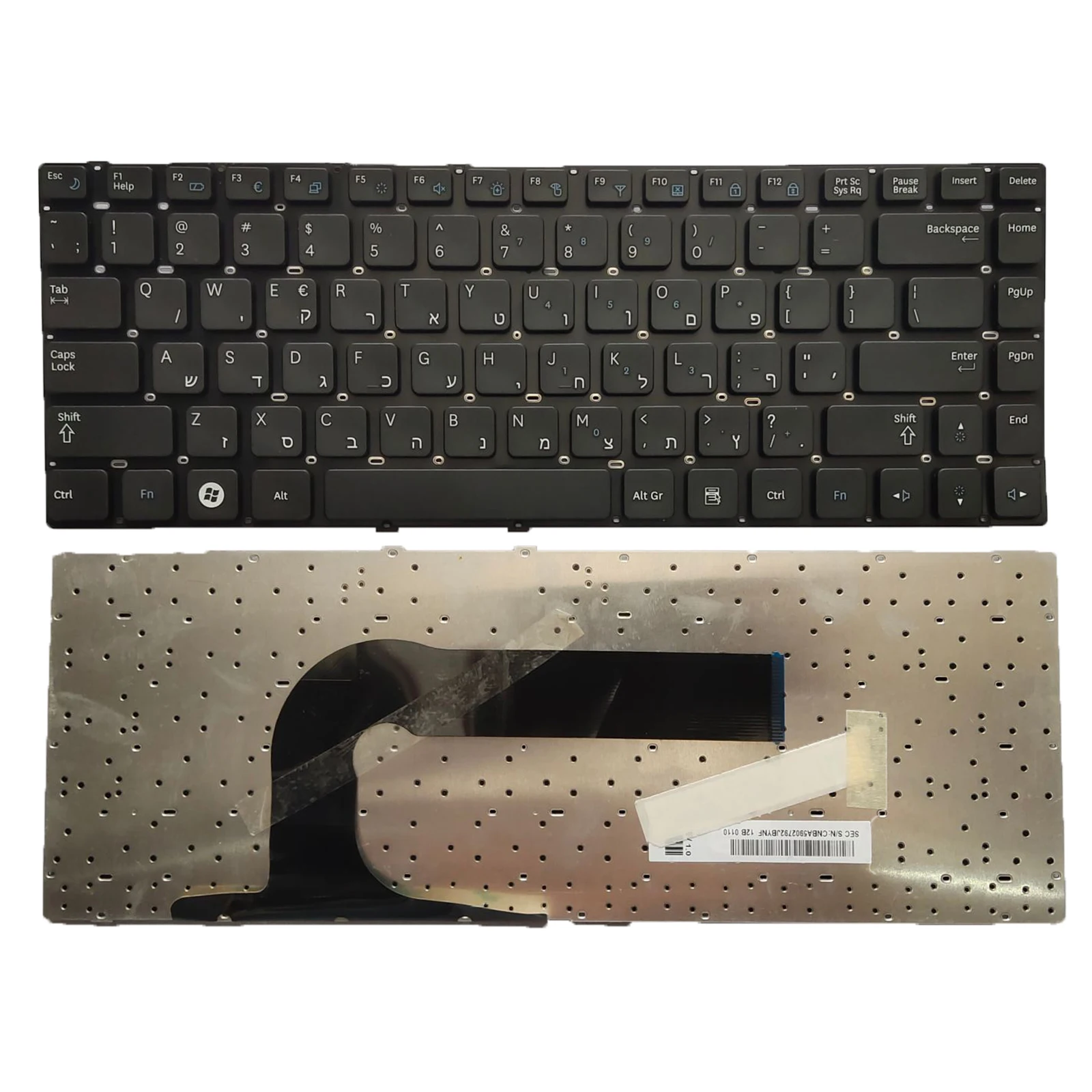 Новая клавиатура иврит для Samsung NP-Q430 Q330 NP-Q330 QX310 P330QX411L QX411L-W01US