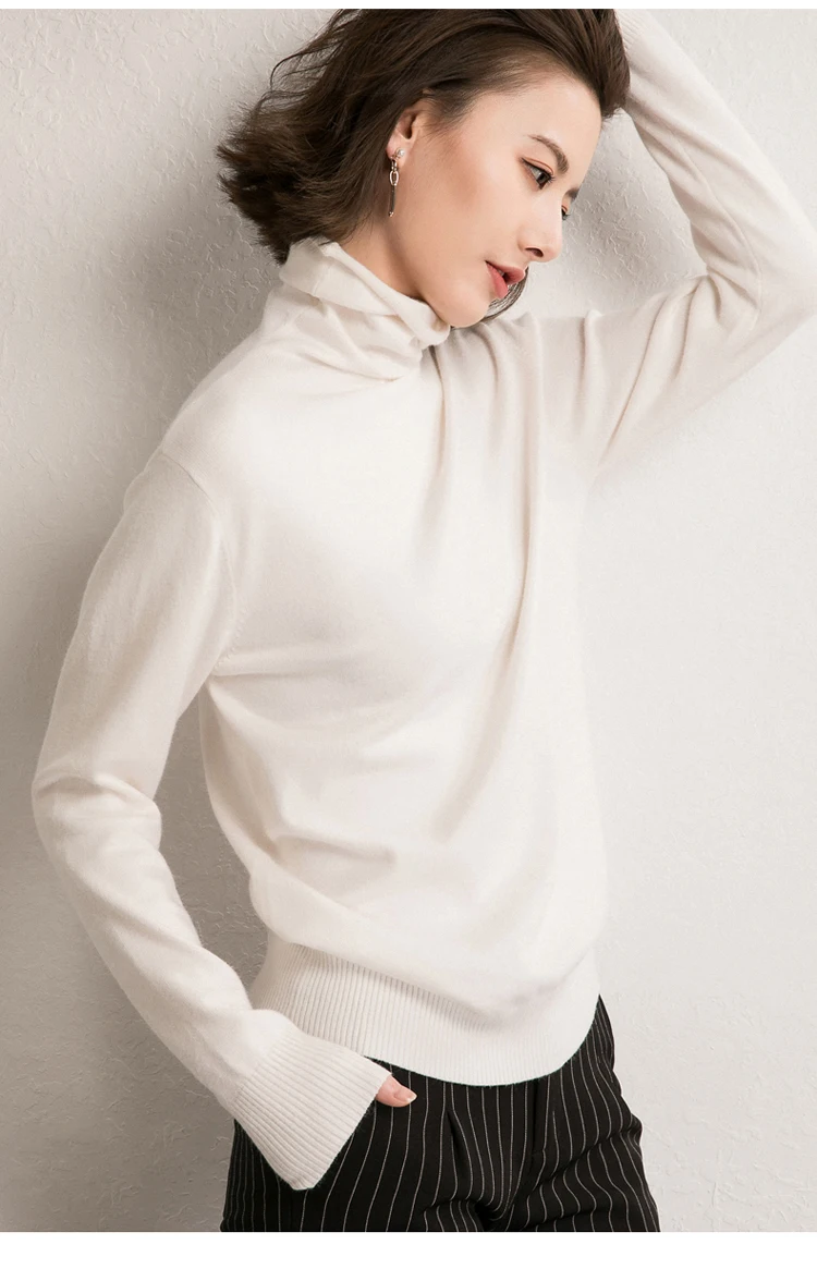 LDZWSM кашемировый свитер из мериносовой шерсти Женский пуловер на осень и зиму