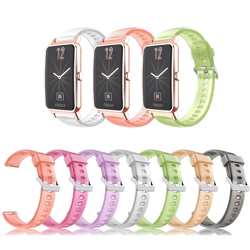 Силиконовый ремешок на запястье для спортивных мини-часов huawei-Fit мягкий