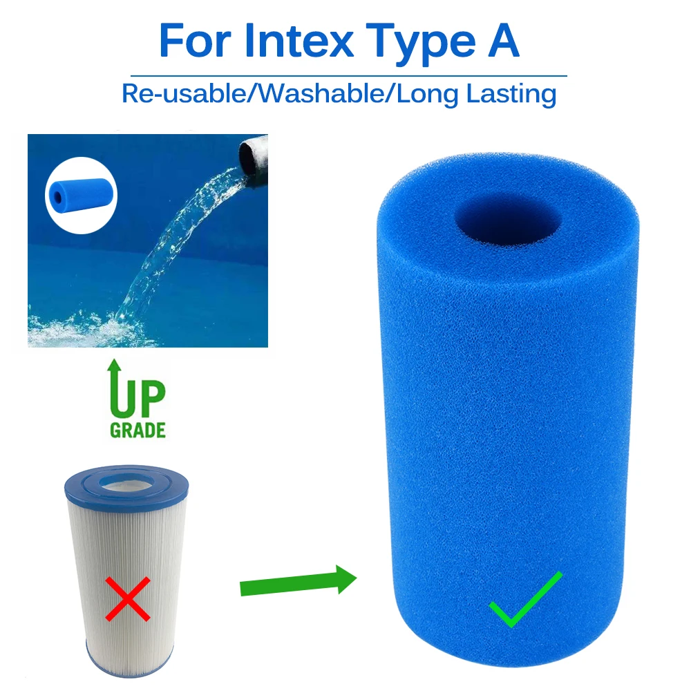 

Swimming Pool Foam Filter Sponge Reusable Biofoam Cleaner Water Cartridge Intex Type Swimming Pool Accessories piscina piscine