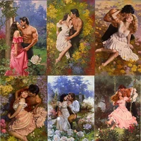 5d diy diamond painting full square round drill couple characters diamond embroidery sexy couple cross stitch needlework crafts