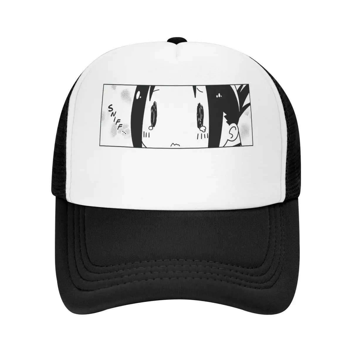 

Crying Baseball Cap Kaguya Sama Love Is War Mesh Net Hat For Men Women Stylish Trucker Hats adjustable Peaked Caps
