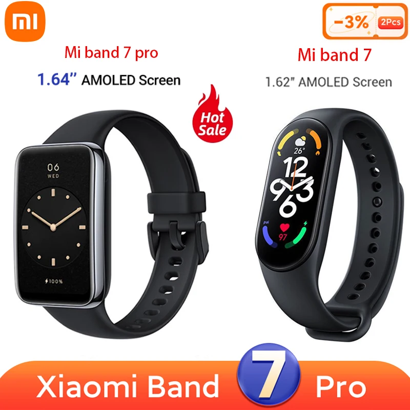 Original Xiaomi Mi Band 7 Pro GPS Smart Bracelet AMOLED Screen Blood Oxygen Fitness Traker Waterproof PK Xiaomi Mi Band 7 6