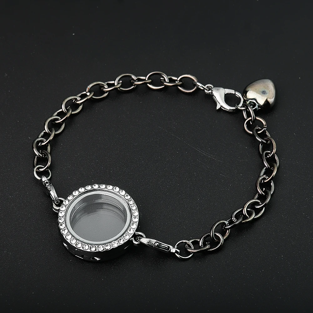 

Openable DIY Photo Frame Round Alloy Bracelet for Women Men Memory Photos Inlay Diamond Bracelet Couples Keepsake Jewelry Gifts
