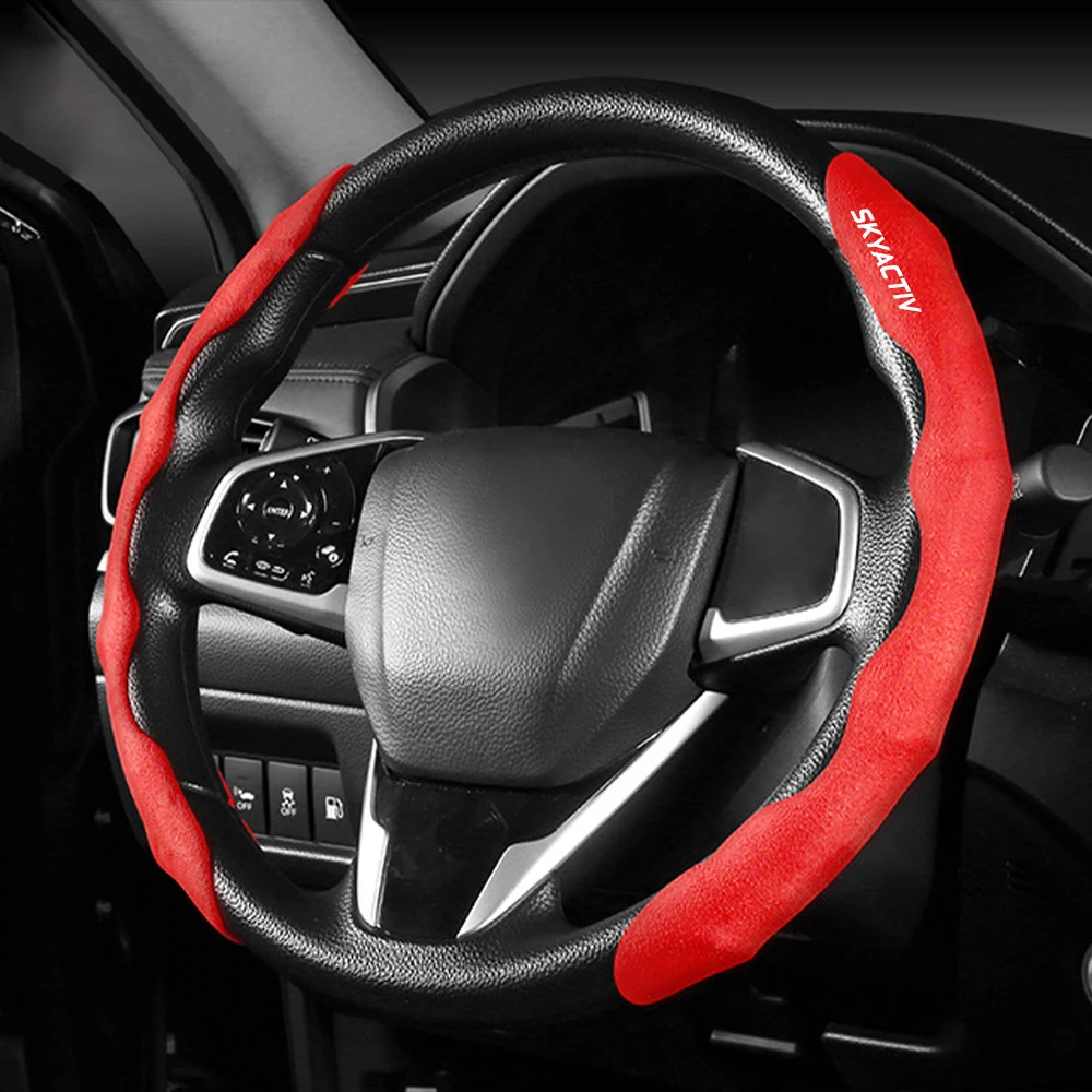

Новый автомобильный чехол на руль, замшевый чехол-усилитель для Mazda 3 Bk 6 Gg Gh Gj CX3 CX5 CX30 CX7 CX8 CX9 MX5 RX8 Skyactive