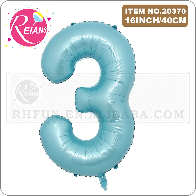 

Фольгированные шары голубые цифры 0-9, 16 дюймов
