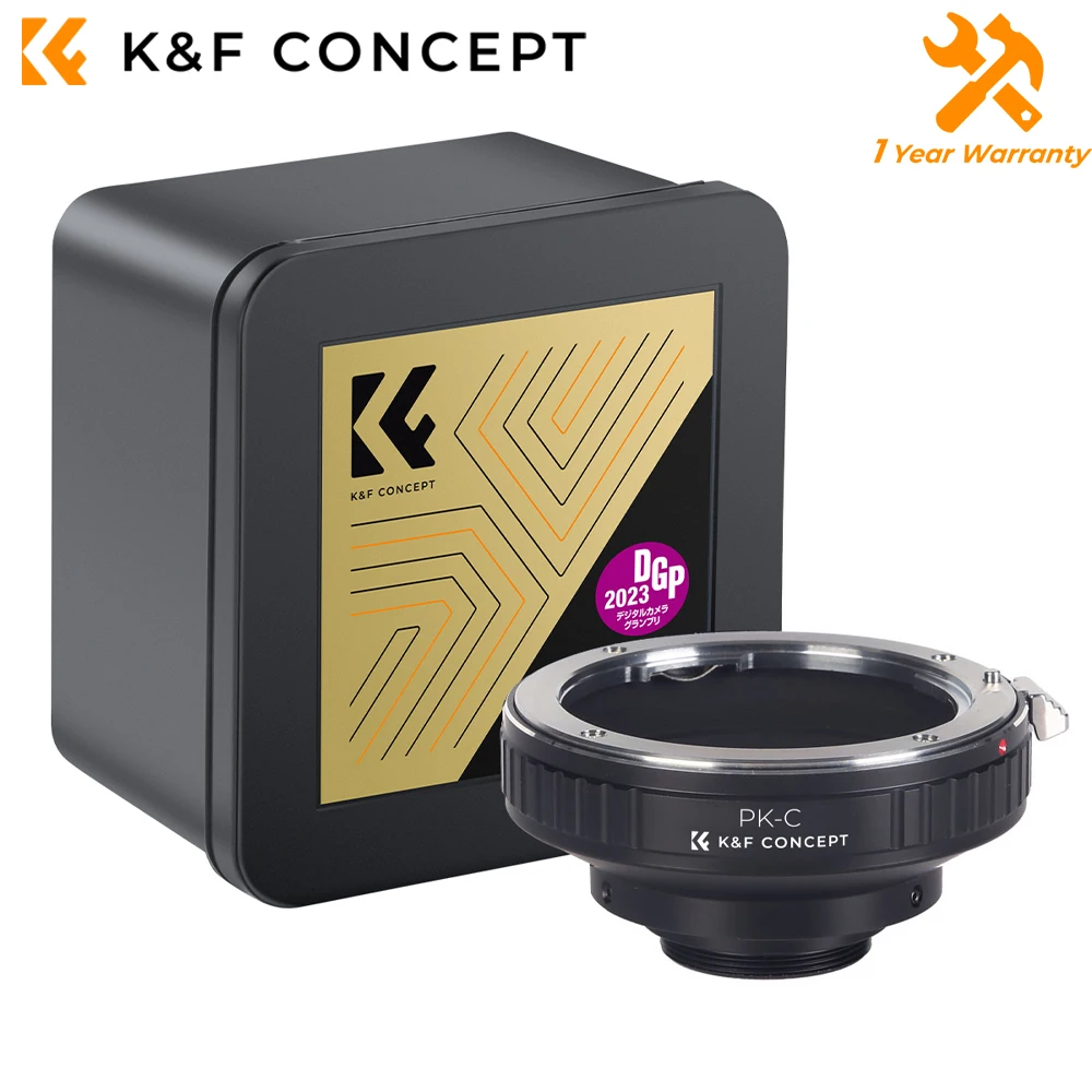 Адаптер крепления K &amp F Concept для объективов Pentax к кинокамере C Mount совместим с