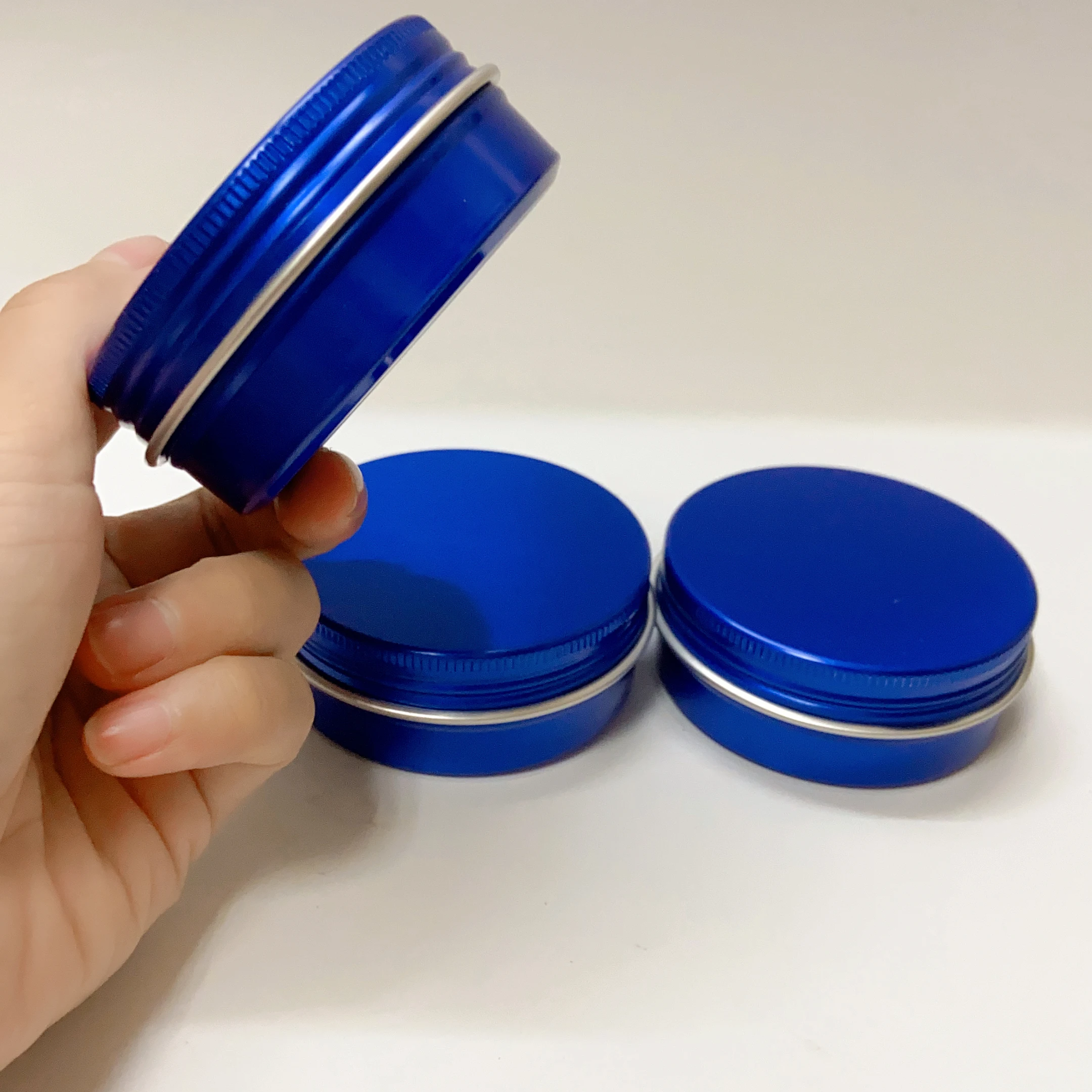 50 шт. голубые пустые косметические контейнеры для теней 60 г