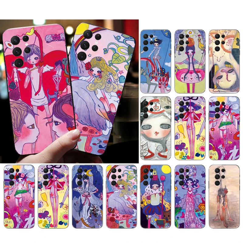 

Phone Case for Samsung Galaxy S23 S22 S21 S20 Ultra S20 S22 S21 S10 S9 Plus S10E S20FE Aya Takano Tarot Card Case