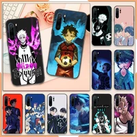 blue lock anime phone case for huawei honor mate 10 20 30 40 i 9 8 pro x lite p smart 2019 y5 2018 nova 5t