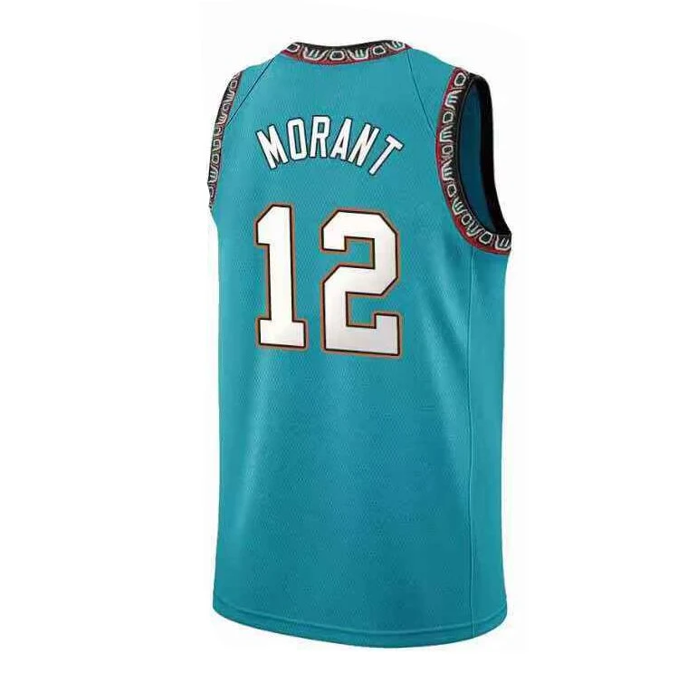 

New Mens American Basketball Jerseys Clothes #12 Ja Morant Mike Bibby Memphis Grizzlies European Size Ball Pants T Shirts