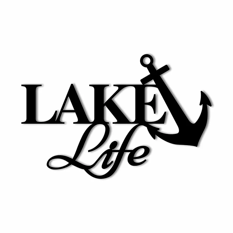 

Декоративный Металлический Настенный знак Lake Life с якорем, декоративное украшение для дома, гостиной