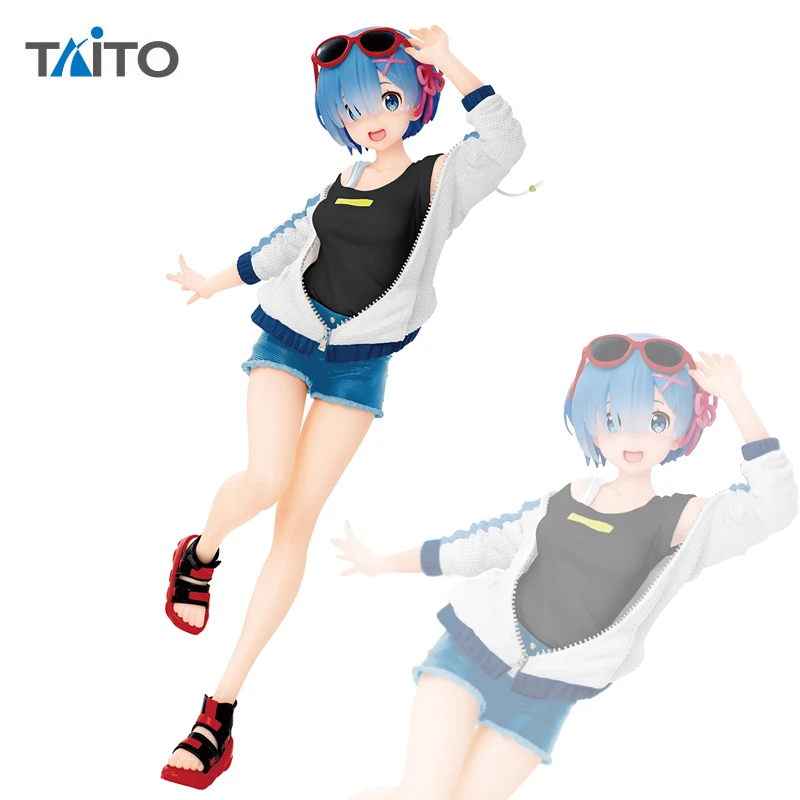 

In Stock Original Taito Re:life In A Different World From Zero Rem Anime Figure 23Cm Figurine Model Collection Toy for Girl Gift