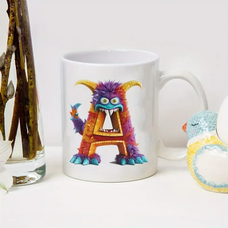 1 шт. кружка с рисунком романного и необычного алфавита A-Z керамическая для чая