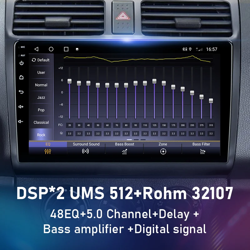 Автомагнитола на Android 11 с экраном для Suzuki Swift 2003-2010 стереоприемник Carplay видео