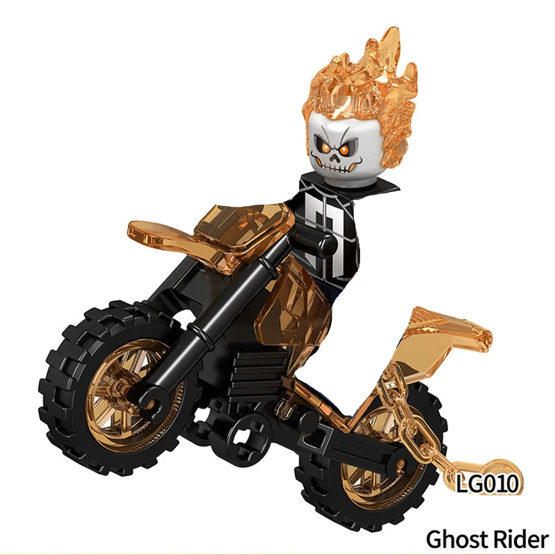Disney Legends Ghost Rider Action Figures Building Blocks Assemble Educational Toys Gifts For Children