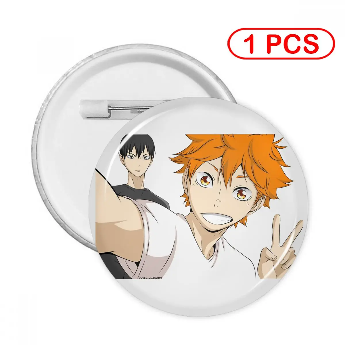 

Haikyuu Volleyball Hinata And Kageyama Selfie ! Pins Creative Brooch Jewelry Decor Metal Pin Badge Child Broche Button Clothes