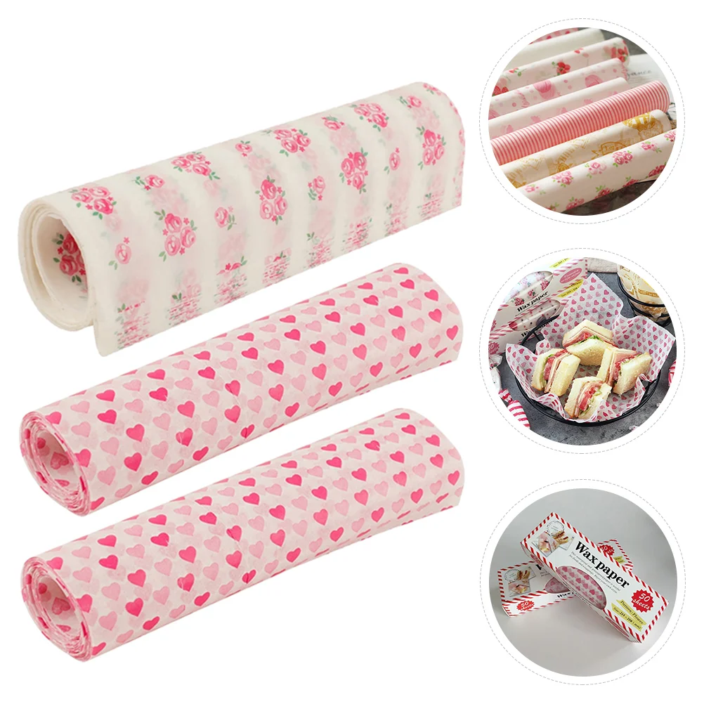 

Paper Sheets Sandwich Wrapping Wax Deli Wrapper Cake Candy Sheet Baking Liner Patty Diy Roll Chocolate Package Tissue Burger