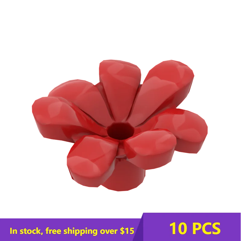 

10PCS MOC Bricks 32606 Flower (X) For Building Blocks Parts DIY Construction Classic Brand gift Toys For children
