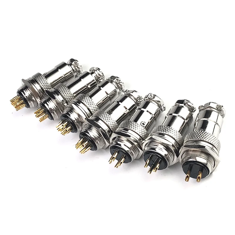 GX16 Авиационная вилка с обратным креплением DF16 2-8-контактный разъем для пайки M16F AB