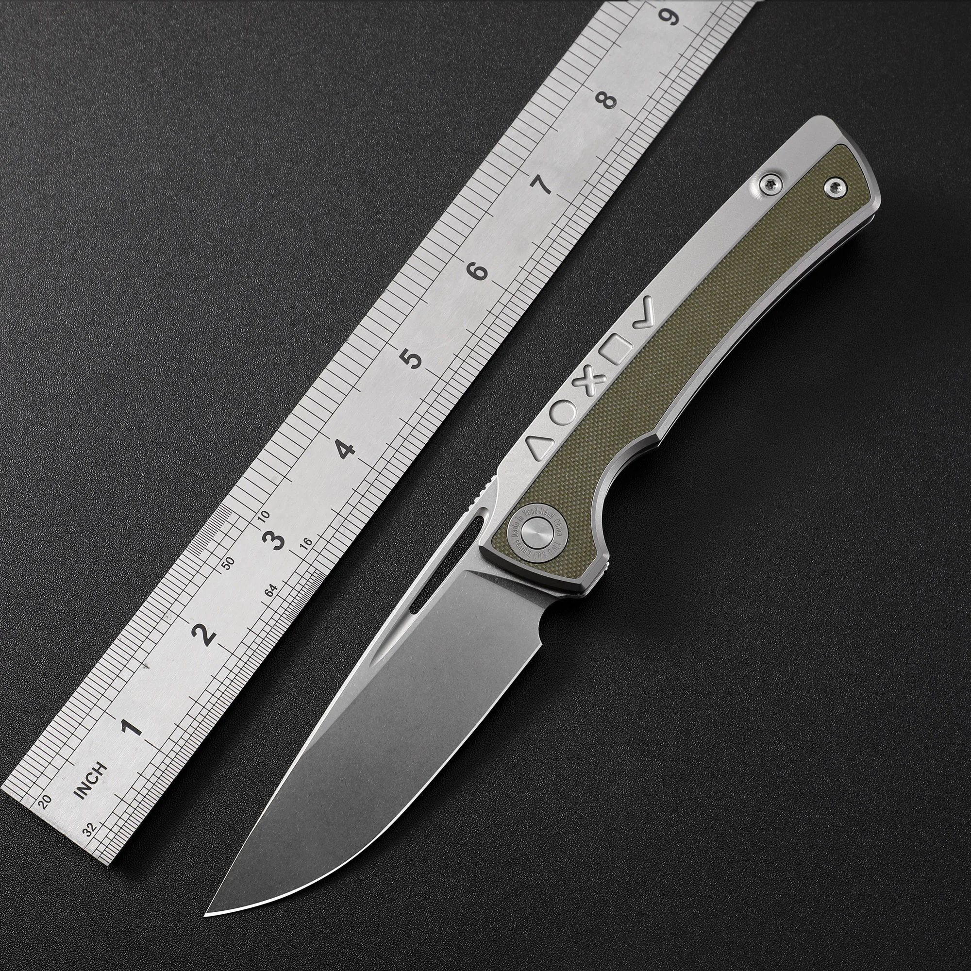 Складной нож TWO SUN TS471 карманный Клинок с титановой ручкой 14C28N G10 для охоты