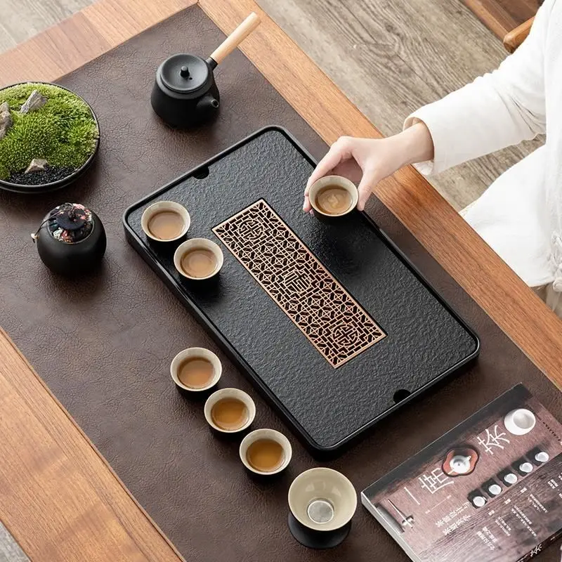 

Service Decorative Tea Trays Square Premium Oriental Decoration Puer Tea Trays Luxurious Dinnerware Chinese Plateau Accessories