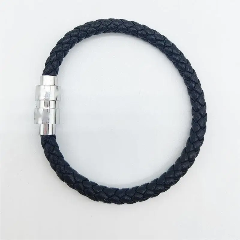 JW71 MB Bracelet Luxury Design Stainless Steel Magnetic Buckle Hand Strap PU Leather