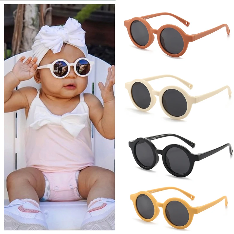 

Новые детские винтажные Матовые Круглые Солнцезащитные очки для улицы солнцезащитные очки для маленьких девочек акриловые солнцезащитные очки UV400 детские очки для фотосъемки